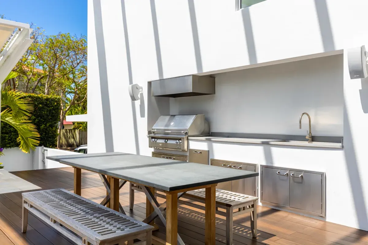 Outdoor kitchen with grill area
