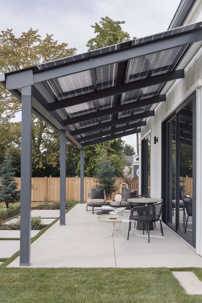 Steel structure with standing seam roof